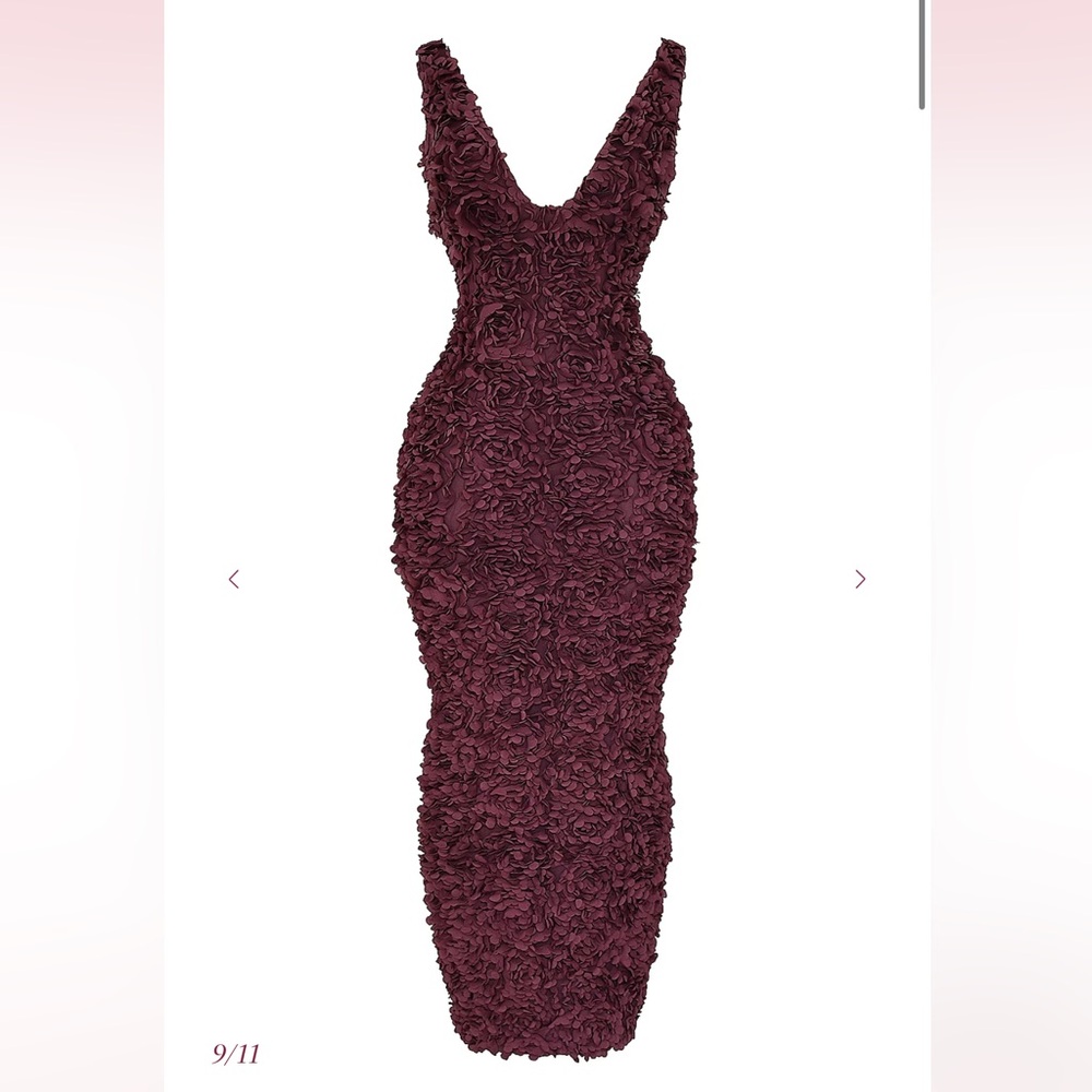 House of CB Deep Merlot Backless Dress